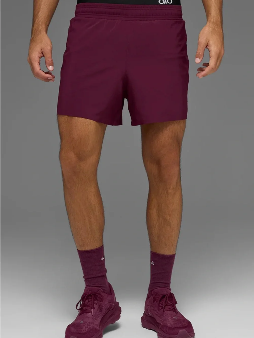ALO Yoga Men's Athletic Shorts in Burgundy